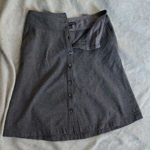 Banana Republic Charcoal Button-Up A-Line Skirt